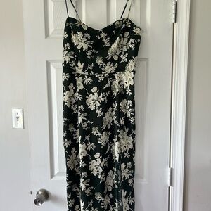 Abercrombie & Fitch Black and White Floral Midi Dress